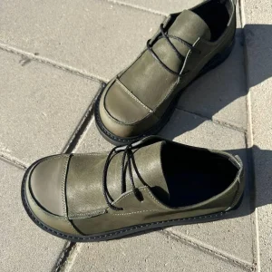 Wide Toe Box Leather Sneakers Handmade Women Suede