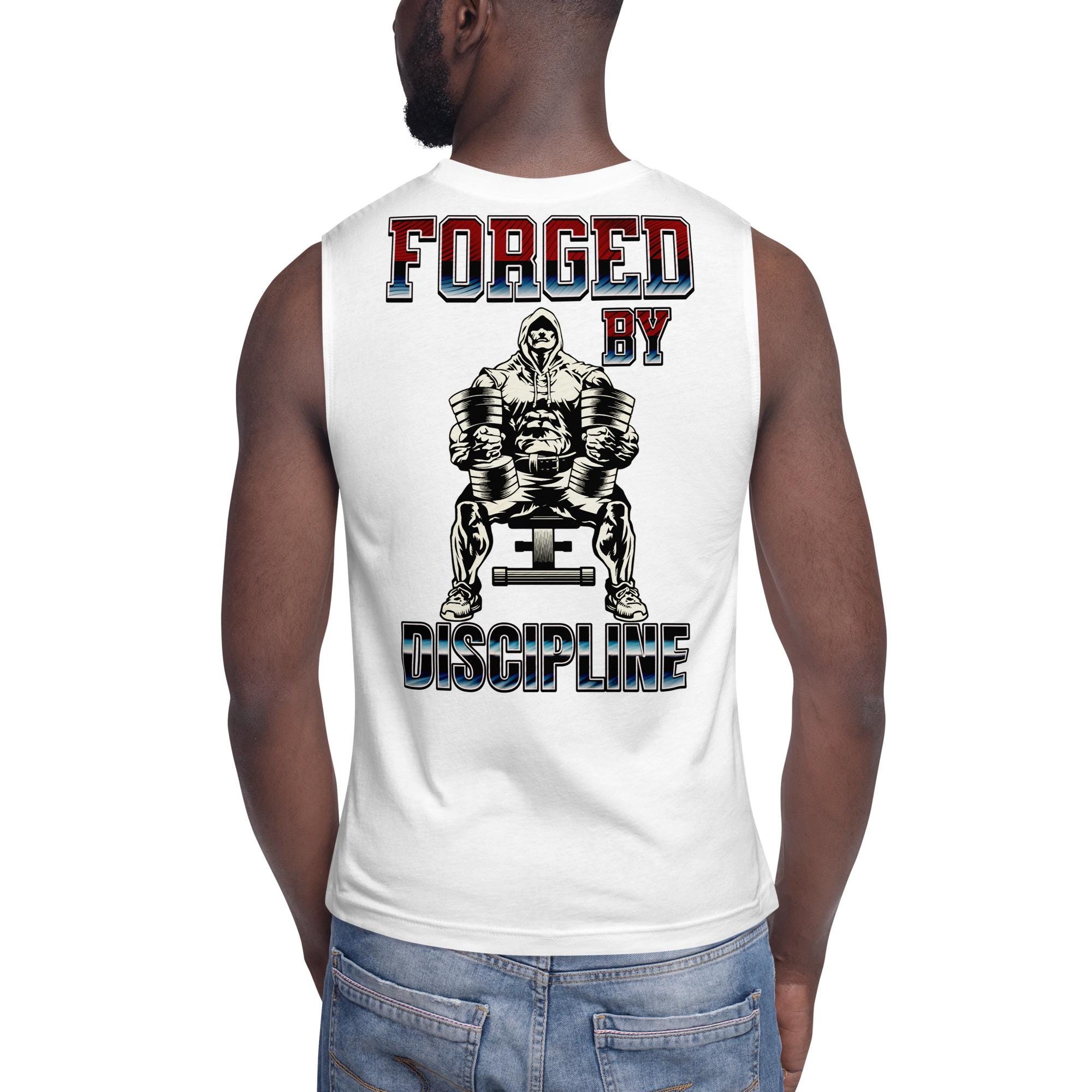 Forged Discipline Gym Tank Top Men Motivational Workout